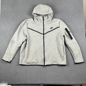Nike Hoodie Mens XXL Tech Fleece Gray Full Zip Athletic Track Sweater Pockets